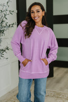 Zenana For the Experience Relaxed Pullover in Lavender Womens