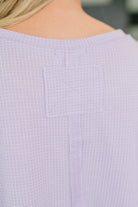 Dear Scarlett Foundation First Waffle Knit Relaxed Tee in Lilac Womens