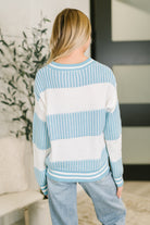 One Eleven North Frosted Snuggle Color Block Textured Striped Knit Pullover Womens