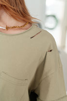 Sew In Love Future Ex-Boyfriend Distressed Jersey Knit T-Shirt Tops