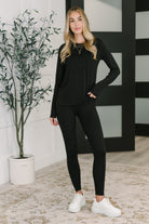 Zenana Get Me Cozy Set in Black Womens