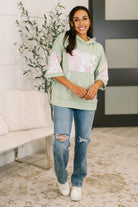 Get My Fixin' Cable Ribbed Knit Hooded Top Womens