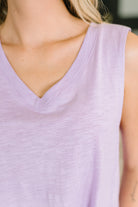 Getting Good V-Neck Tank in Lilac Womens