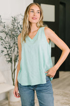 Getting Good V-Neck Tank in Mint Womens