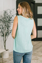 Getting Good V-Neck Tank in Mint Womens