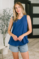 Getting Good V-Neck Tank in Navy Womens