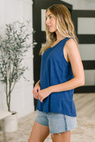 Getting Good V-Neck Tank in Navy Womens