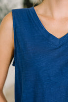 Getting Good V-Neck Tank in Navy Womens