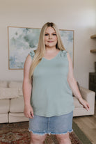 Lovely Melody Good For You Ruffle Detail Tank Tops