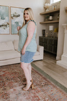 Lovely Melody Good For You Ruffle Detail Tank Tops