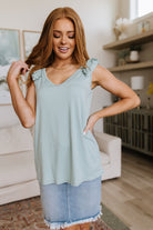 Lovely Melody Good For You Ruffle Detail Tank Tops