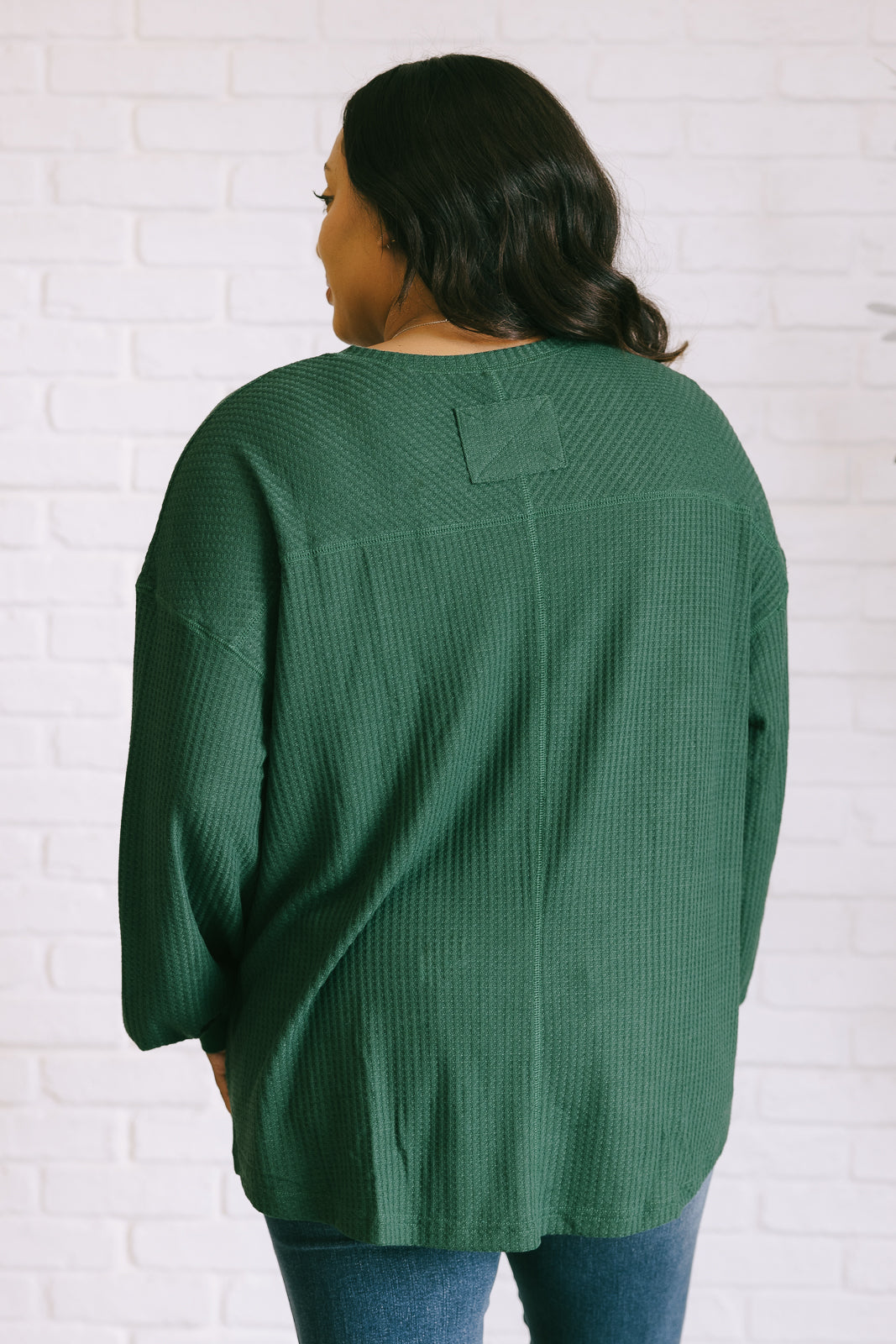 One Eleven North Good Things Are Coming V-Neck Top in Green Tops