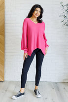 One Eleven North Good Things Are Coming V-Neck Top in Pink Tops