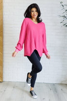 One Eleven North Good Things Are Coming V-Neck Top in Pink Tops