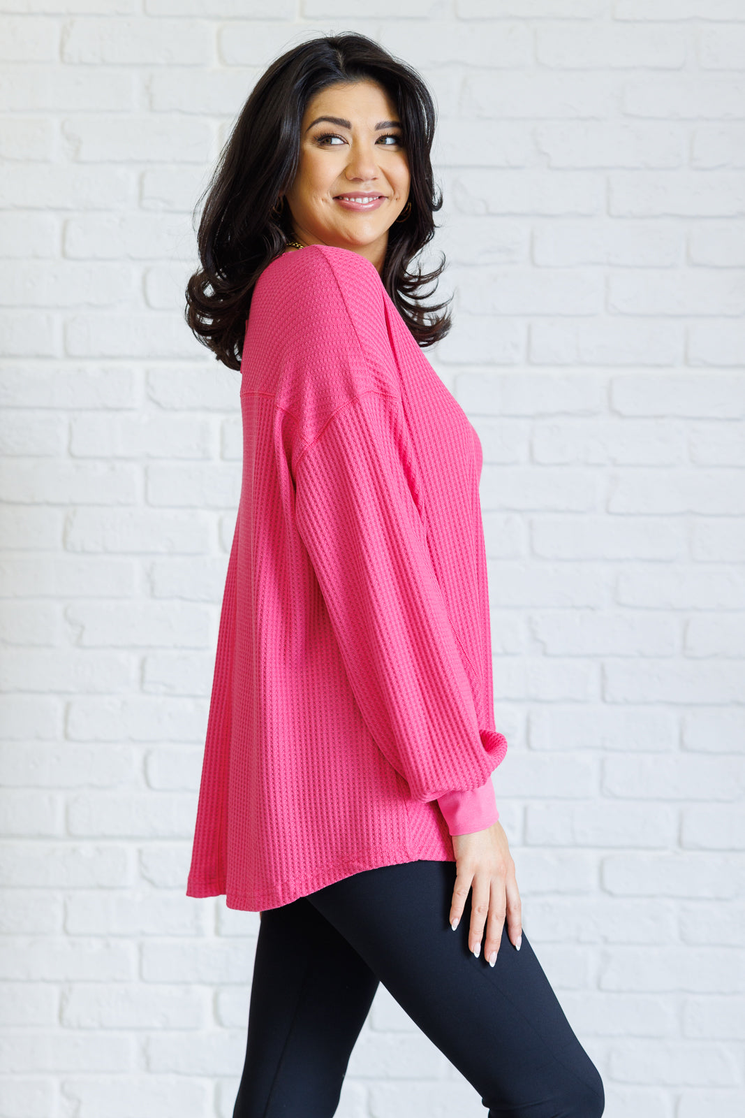 One Eleven North Good Things Are Coming V-Neck Top in Pink Tops