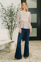 In Loom Gorgeous Girl Floral Peplum Blouse Womens