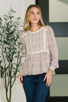 In Loom Gorgeous Girl Floral Peplum Blouse Large Womens