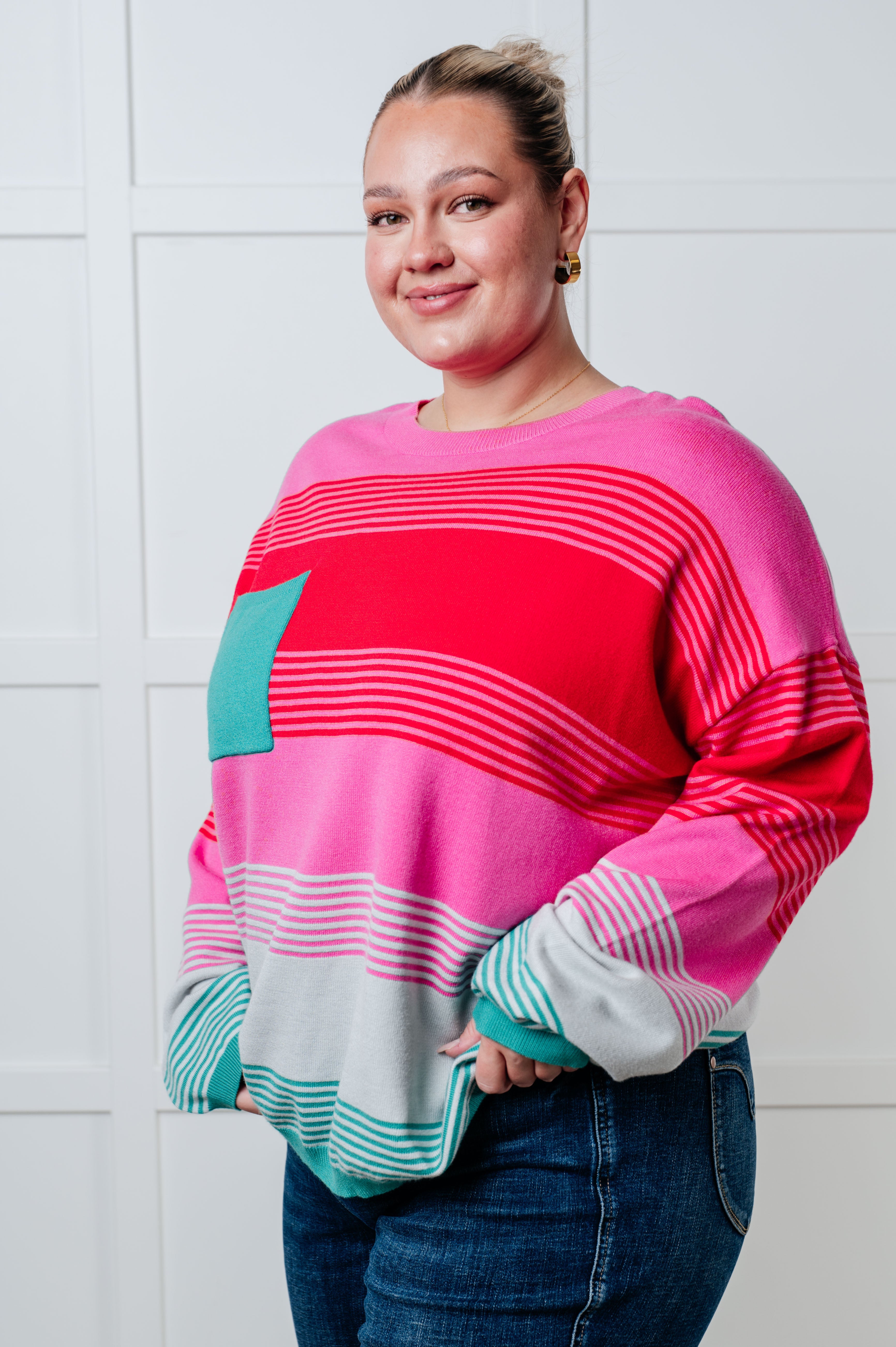 One Eleven North Gradual Feelings Striped Sweater Shirts & Tops