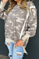 PREORDER: Blakeley Green Camo Classic Crew Pullover Womens