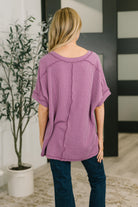 Growing Restless V-Neck Tee in Light Plum Womens
