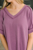 Growing Restless V-Neck Tee in Light Plum Womens