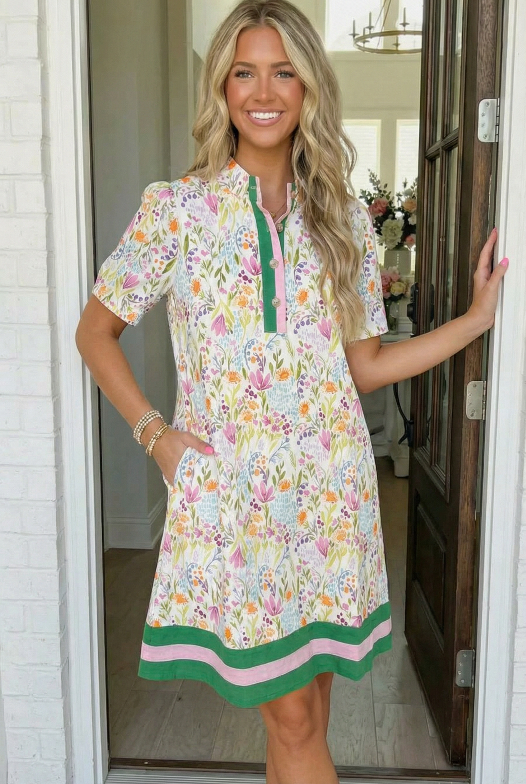 Haptics Spring Ready Floral Shift Dress