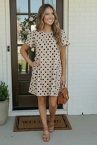 Haptics Spotted Something Sweet Polka Dot Ruffle Mini Dress
