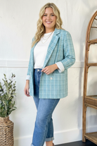 Haptics Mint To Be Plaid Blazer