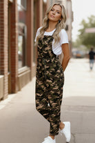 Haptics Comfy Camouflage Print Overalls Jumpsuits
