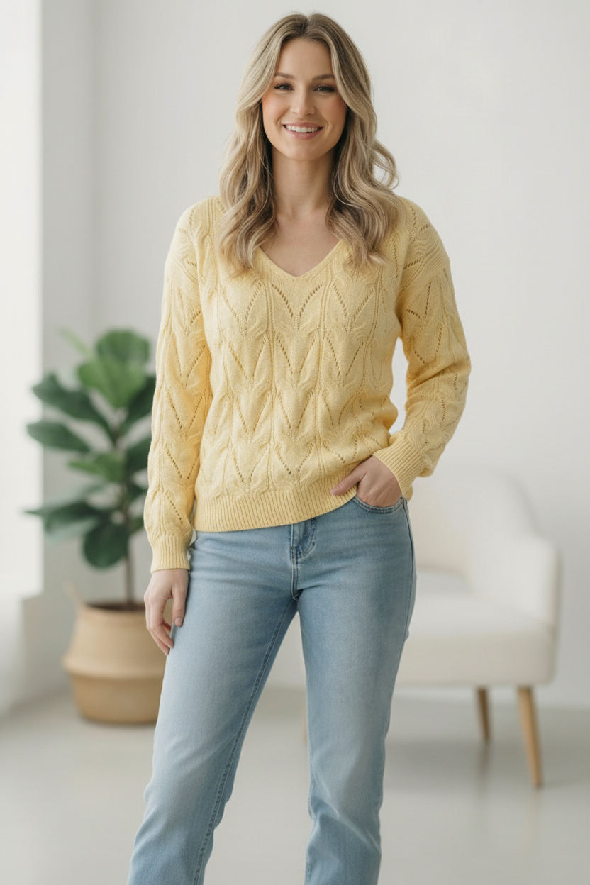 Haptics I'll Meet You at the Tennis Match Patterned Sweater