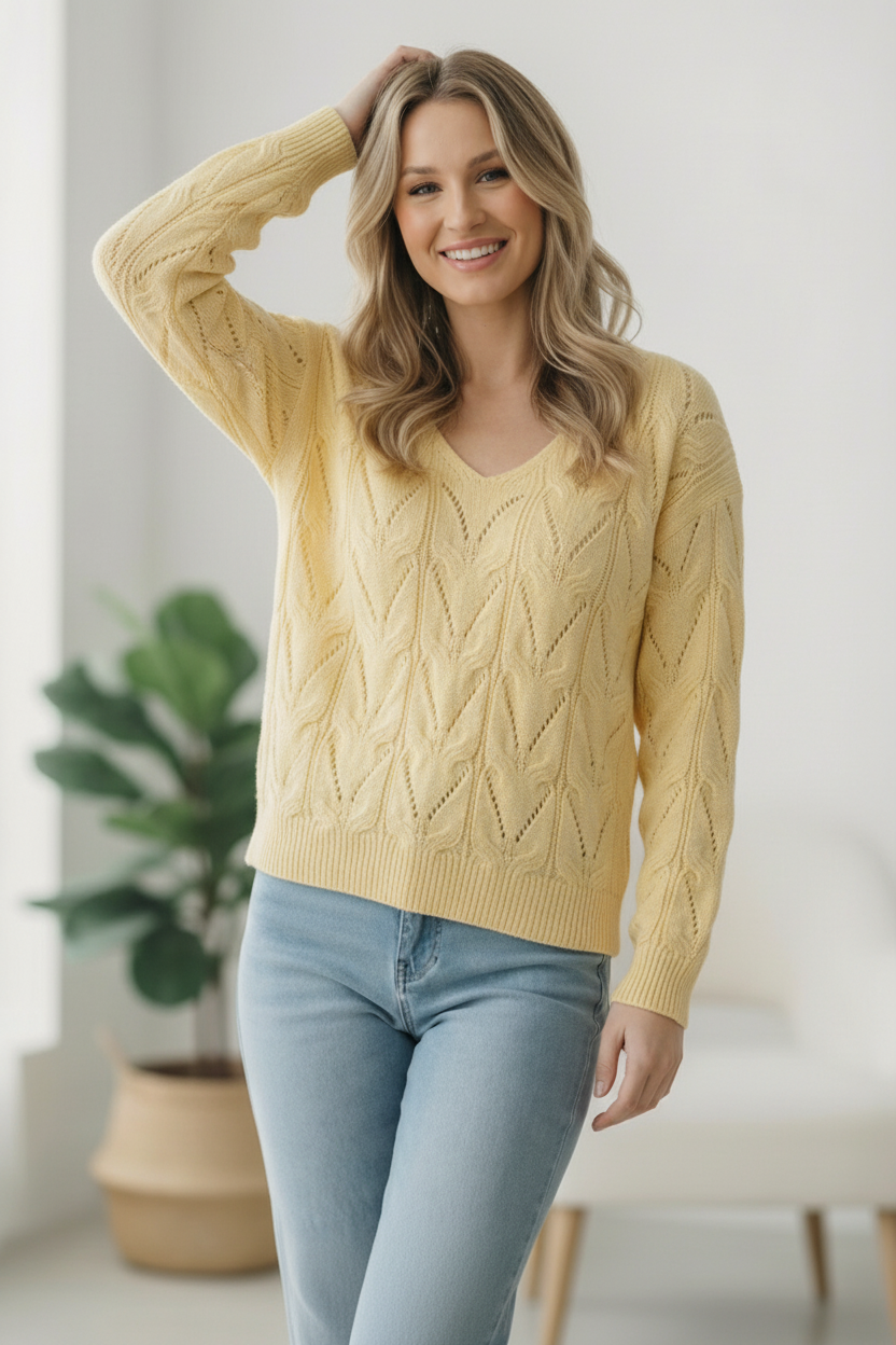 Haptics I'll Meet You at the Tennis Match Patterned Sweater