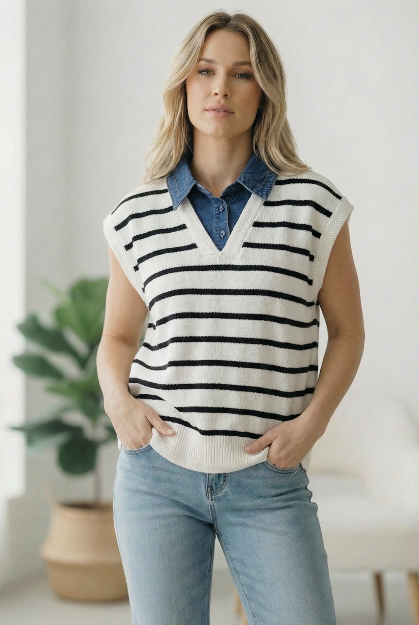 Haptics With an Ocean View Sweater Vest