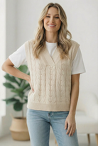 Haptics The Soft Breeze Cream Sweater Vest