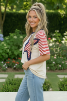 Haptics Americana Star Patch Raglan Top