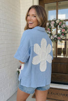 Haptics Big Bloom Button Down in Blue