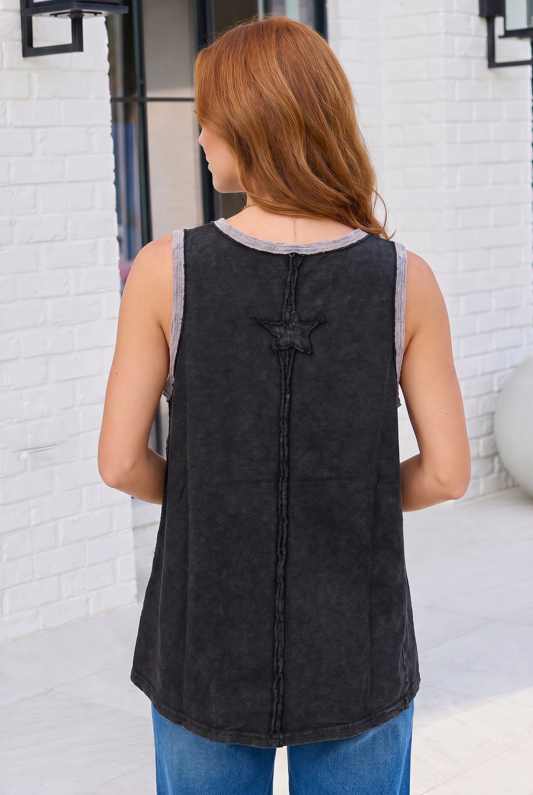 Haptics Star Power Mineral Washed Tank Top