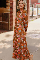 Groovy Garden Rust Maxi Dress
