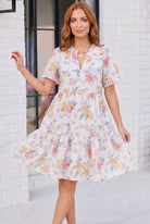 Blooming Beautifully Floral Tiered Mini Dress