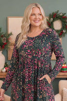 Haptics Wild Blooms and Holiday Dreams Long Sleeve Dress