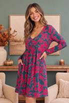 Haptics Blooming Beauty Long Sleeve Floral Dress