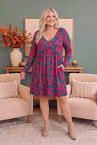 Haptics Blooming Beauty Long Sleeve Floral Dress