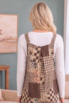 Haptics Cozy Patchwork Dreams Wide Leg Overall Set