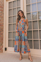 Haptics Patchwork Dream Halter Jumpsuit