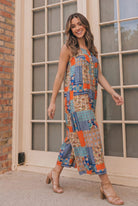 Haptics Patchwork Dream Halter Jumpsuit
