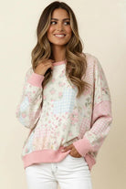 Haptics A Little Bias Printed Patchwork Top Womens