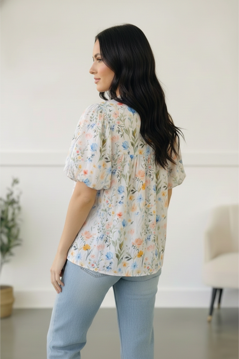 Painted Blossoms Daydream Top