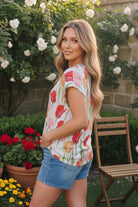 Haptics Tulip Garden Floral Print Top