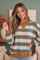 Haptics Stripes and Spice Pullover