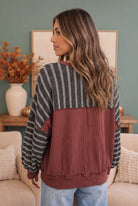 Haptics Perfect Plum Striped Sweater