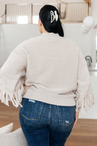 Very J Handle It All Fringe Detail Sweater Tops